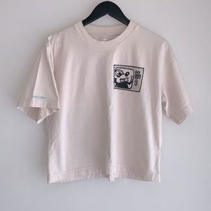 💙 Disney Mickey Mouse Keith Harring Zara Beige/ Cream T-Shirt Small 💙